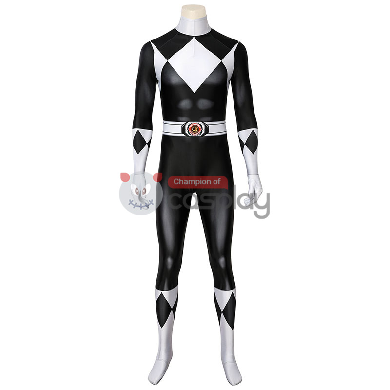 Ready To Ship Black Power Ranger Jumpsuit Mighty Morphin Power Rangers Burai Dragon Ranger Cosplay Costume