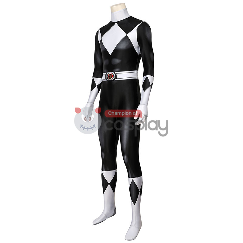 Ready To Ship Black Power Ranger Jumpsuit Mighty Morphin Power Rangers Burai Dragon Ranger Cosplay Costume