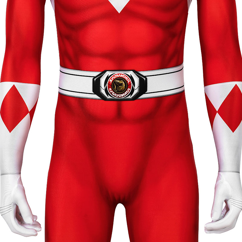Adult Power Rangers Jumpsuit Mighty Morphin Power Rangers Cosplay Costume