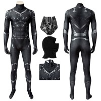 Captain America Civil War Cosplay Suit Black Panther T'Challa Jumpsuit