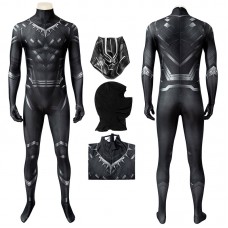 Captain America Civil War Cosplay Suit Black Panther T'Challa Jumpsuit