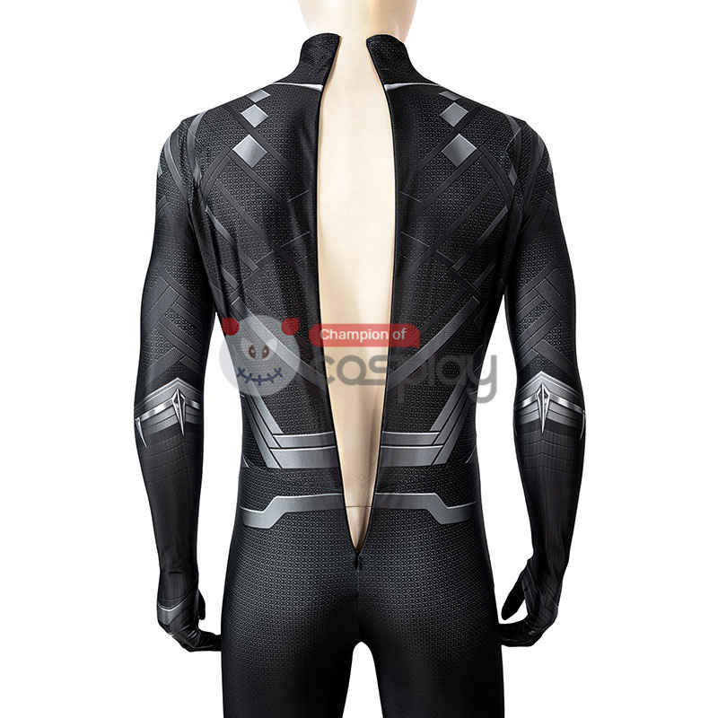 Captain America Civil War Cosplay Suit Black Panther T'Challa Jumpsuit