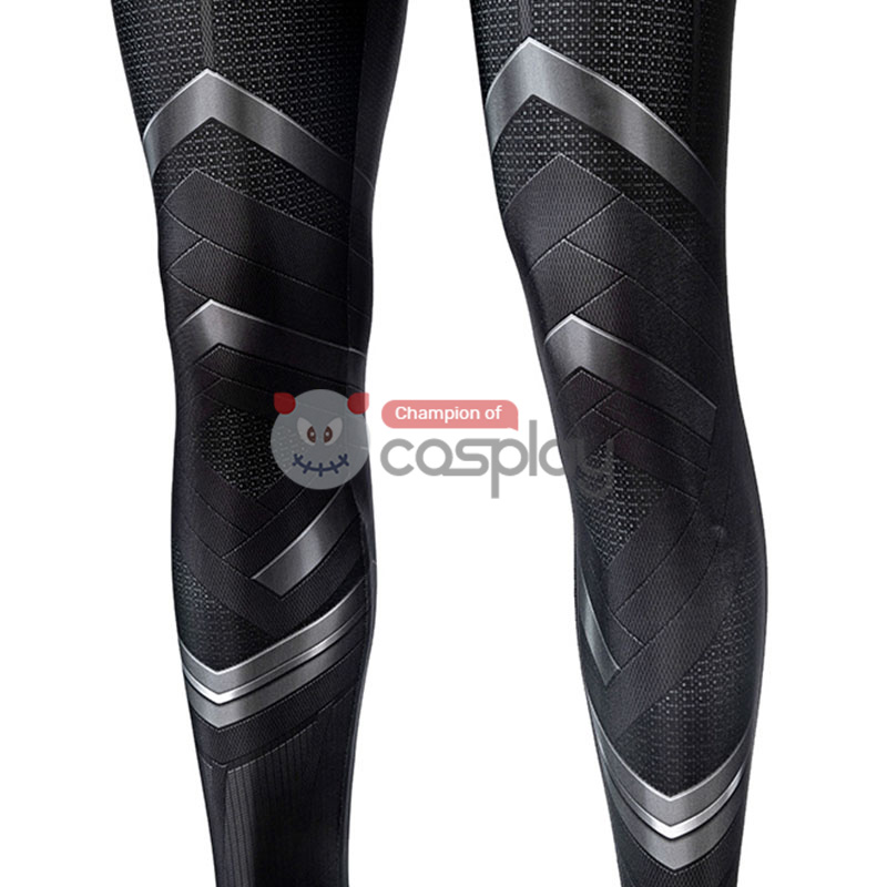 Captain America Civil War Cosplay Suit Black Panther T'Challa Jumpsuit