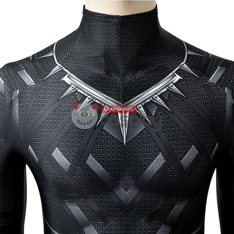Captain America Civil War Cosplay Suit Black Panther T'Challa Jumpsuit