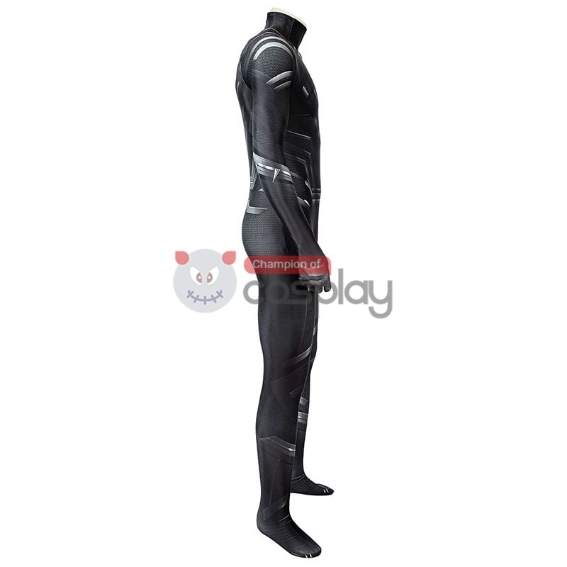 Captain America Civil War Cosplay Suit Black Panther T'Challa Jumpsuit