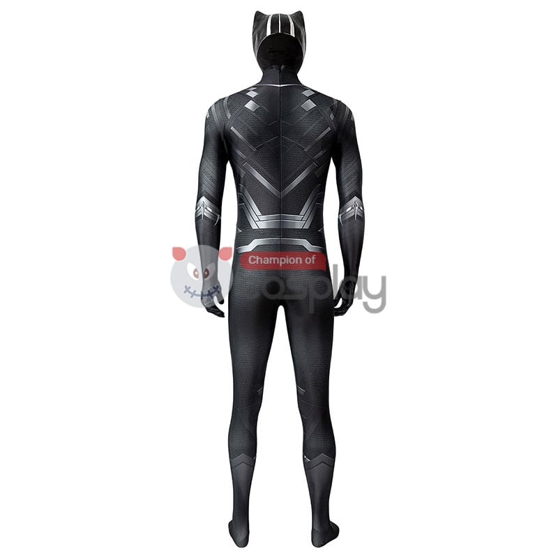 Captain America Civil War Cosplay Suit Black Panther T'Challa Jumpsuit