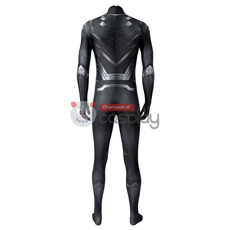 Captain America Civil War Cosplay Suit Black Panther T'Challa Jumpsuit