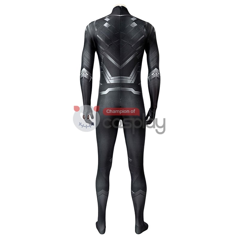 Captain America Civil War Cosplay Suit Black Panther T'Challa Jumpsuit