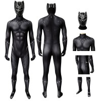 New Black Panther Cosplay Costume T'Challa Jumpsuit