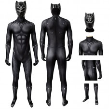 New Black Panther Cosplay Costume T'Challa Jumpsuit