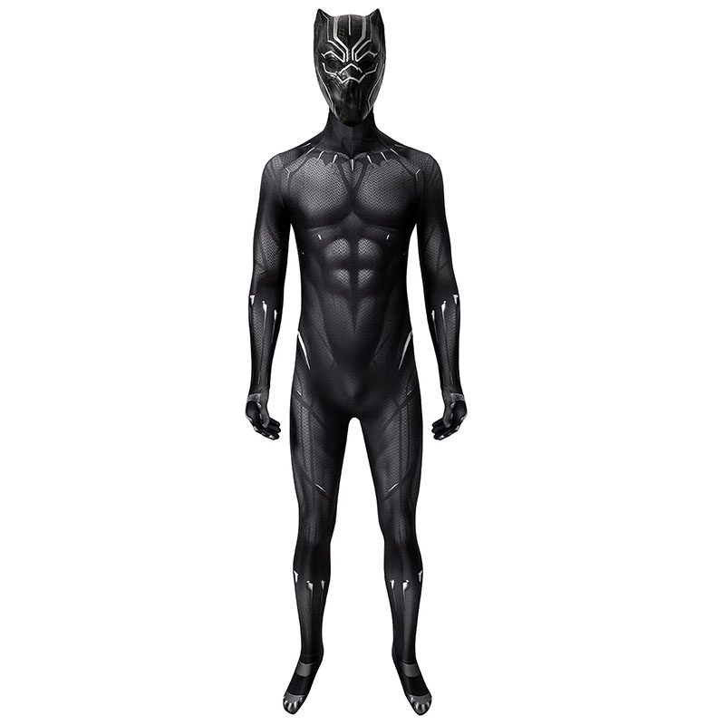 New Black Panther Cosplay Costume T'Challa Jumpsuit