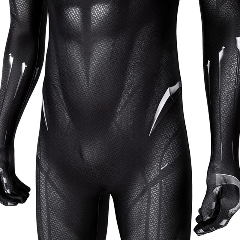 New Black Panther Cosplay Costume T'Challa Jumpsuit