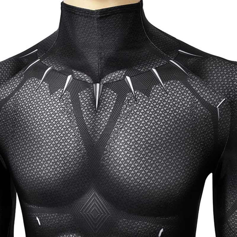 New Black Panther Cosplay Costume T'Challa Jumpsuit