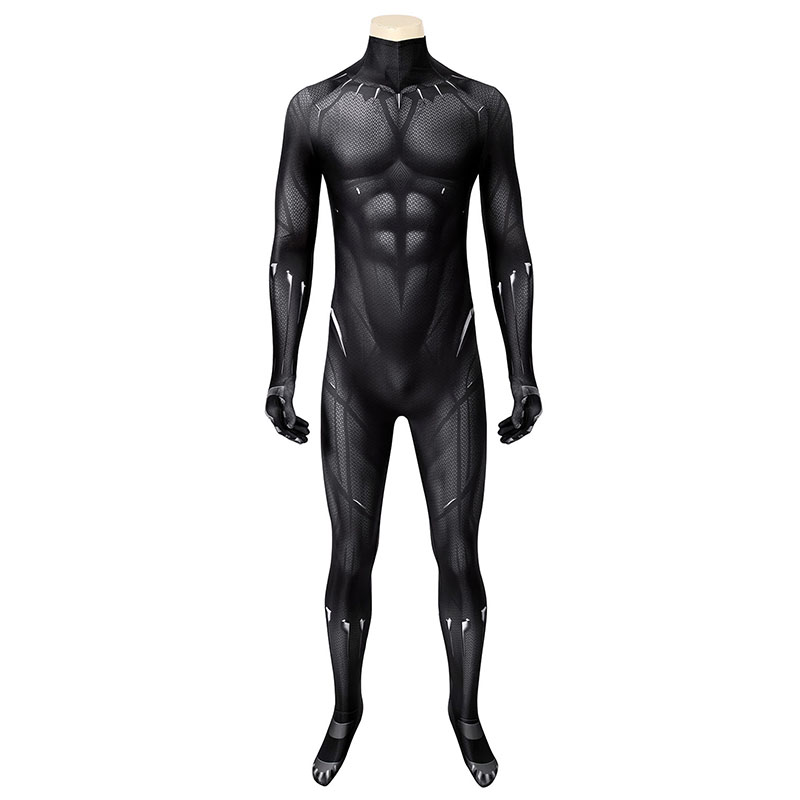 New Black Panther Cosplay Costume T'Challa Jumpsuit