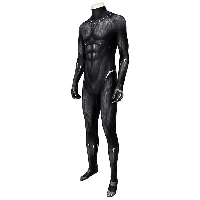 New Black Panther Cosplay Costume T'Challa Jumpsuit