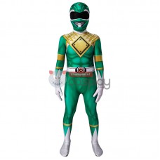 Mighty Morphin Power Rangers Cosplay Costume Green Ranger Jumpsuit for Kids