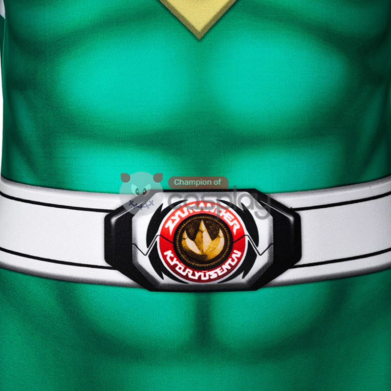 Mighty Morphin Power Rangers Cosplay Costume Green Ranger Jumpsuit for Kids