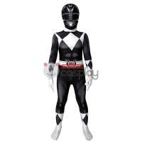 Mighty Morphin Power Rangers Cosplay Costume Black Rangers Suit for Kids