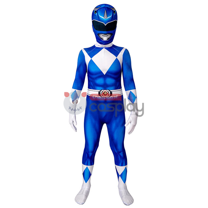 Blue Ranger Jumpsuit Mighty Morphin Power Rangers Cosplay Suit for Kids -  
