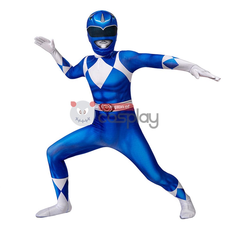 Clearance Sale - Ready To Ship for Kids Blue Ranger Cosplay Costume