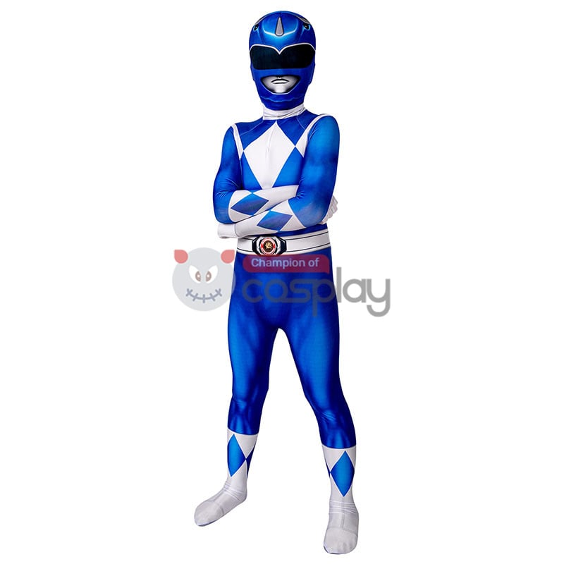 Clearance Sale - Ready To Ship for Kids Blue Ranger Cosplay Costume