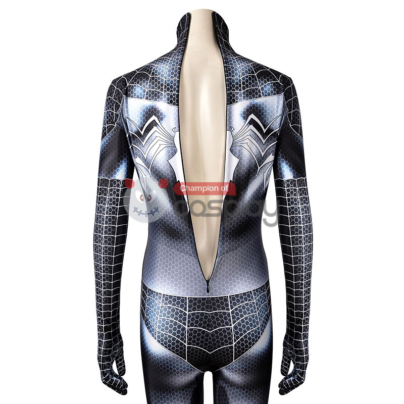 Spiderman Girls Jumpsuit Venom Spider Man Black Cat Woman Cosplay Costume