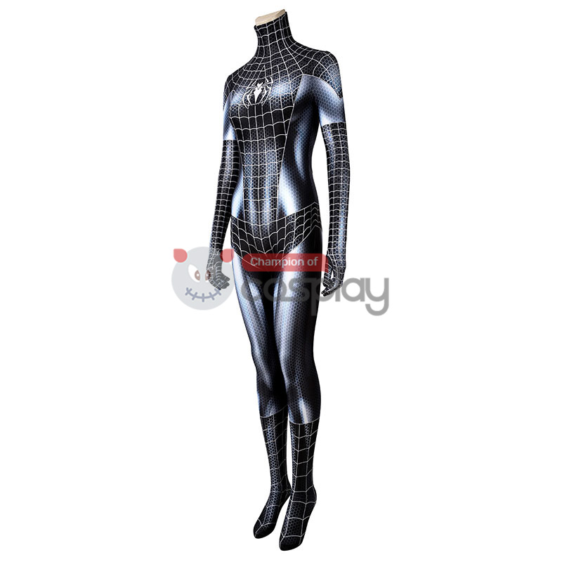 Spiderman Girls Jumpsuit Venom Spider Man Black Cat Woman Cosplay Costume
