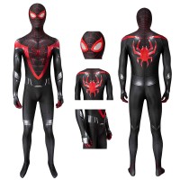 Spider Man Cosplay Costume Spiderman Miles Morales Jumpsuit Top Level