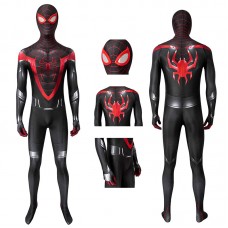 Spider Man Cosplay Costume Spiderman Miles Morales Jumpsuit Top Level