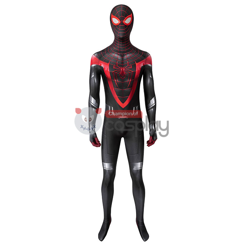 Spider Man Cosplay Costume Spiderman Miles Morales Jumpsuit Top Level