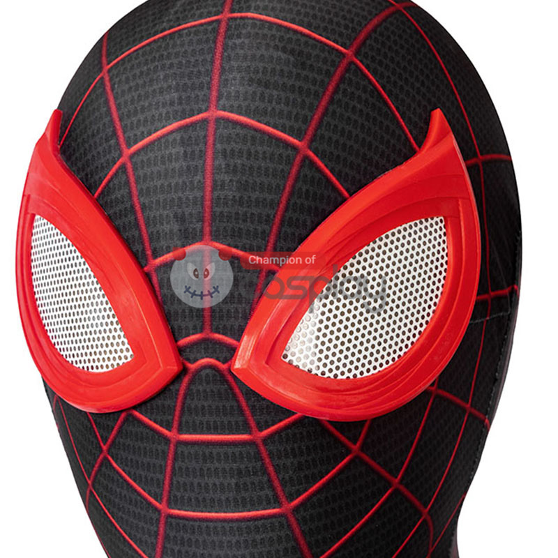 Spider Man Cosplay Costume Spiderman Miles Morales Jumpsuit Top Level