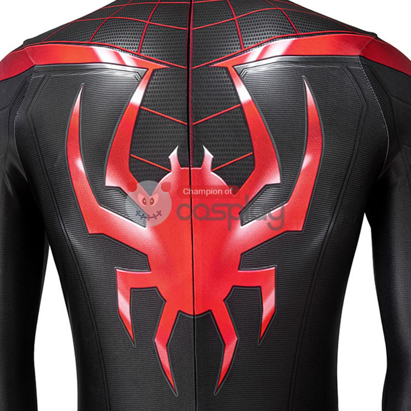Spider Man Cosplay Costume Spiderman Miles Morales Jumpsuit Top Level