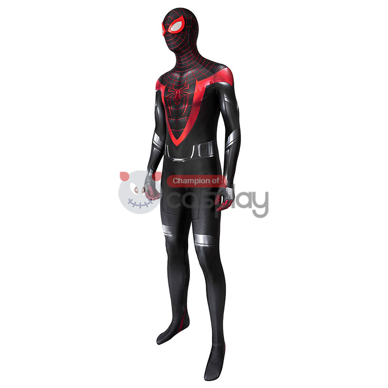 Spider Man Cosplay Costume Spiderman Miles Morales Jumpsuit Top Level