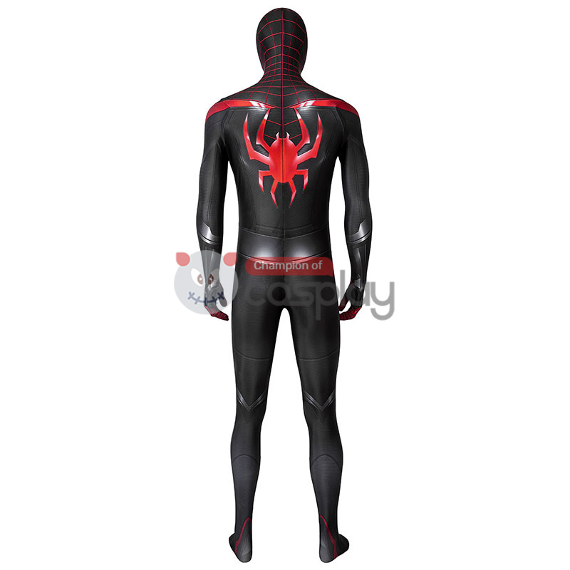 Spider Man Cosplay Costume Spiderman Miles Morales Jumpsuit Top Level