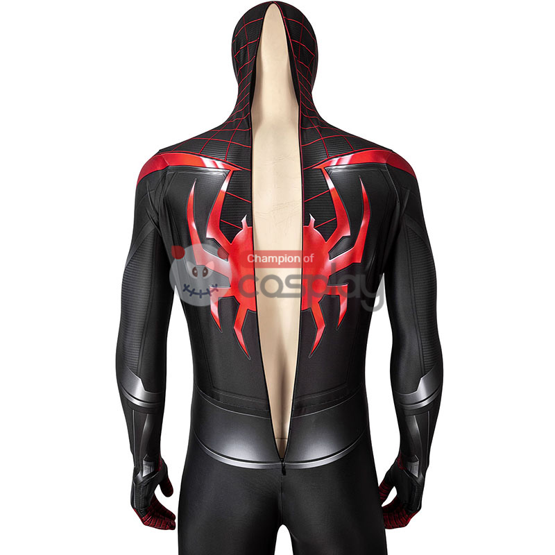 Spider Man Cosplay Costume Spiderman Miles Morales Jumpsuit Top Level