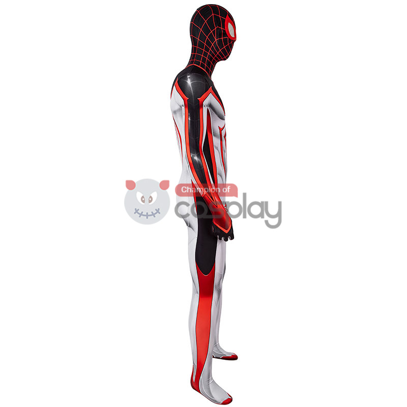 Spider-Man TRACK Suit White Spiderman Miles Morales Cosplay Costume