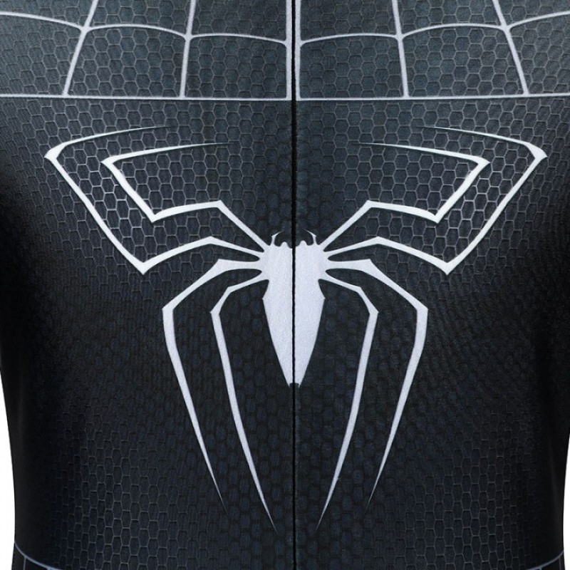 Spiderman 3 Eddie Brock Cosplay Costume Venom Jumpsuit for Kids