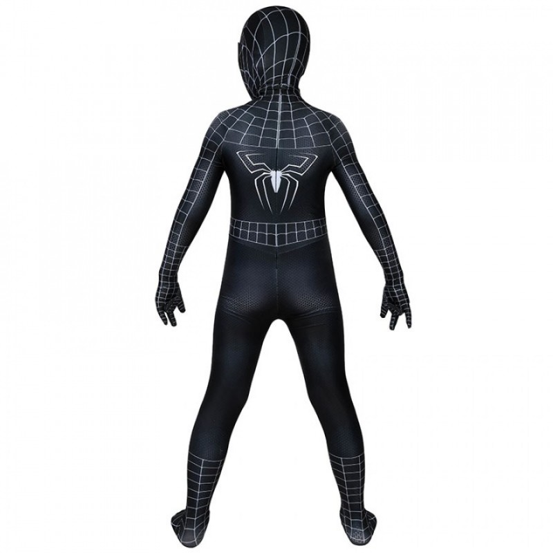 Spiderman 3 Eddie Brock Cosplay Costume Venom Jumpsuit for Kids