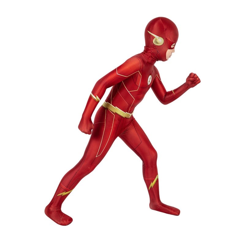 Children Barry Allen Red Bodysuit Halloween Champion Cosplay Costumes