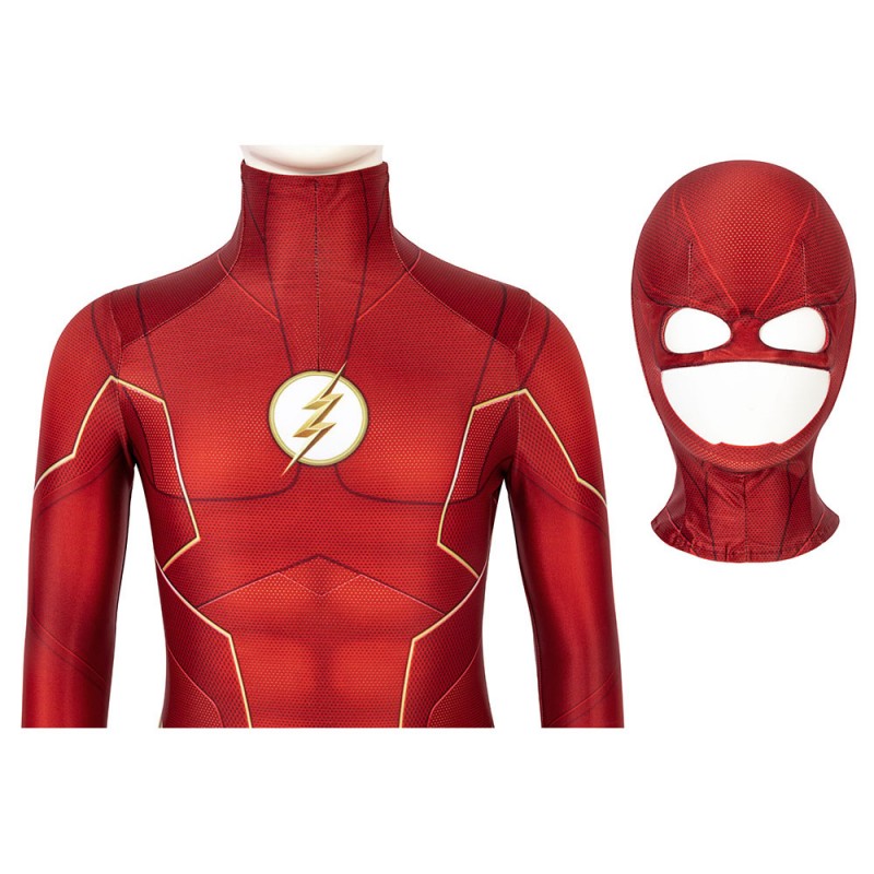 Kids Barry Allen Red Bodysuit Halloween Cosplay Suit