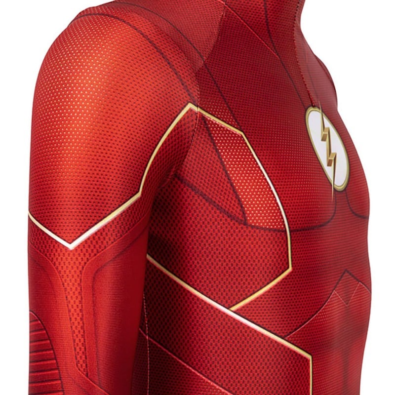 Children Barry Allen Red Bodysuit Halloween Champion Cosplay Costumes