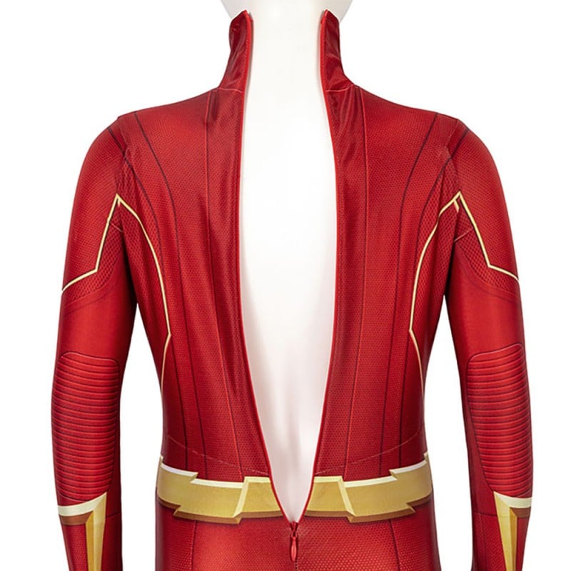 Children Barry Allen Red Bodysuit Halloween Champion Cosplay Costumes