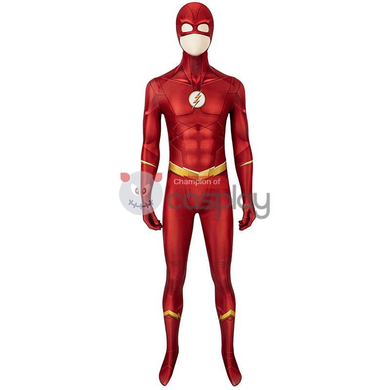 Barry Allen Red Bodysuit Halloween Cosplay Costume