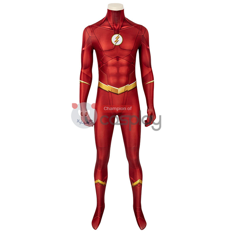 Barry Allen Red Bodysuit Halloween Cosplay Costume