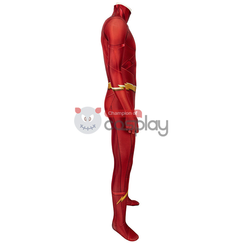 Barry Allen Red Bodysuit Halloween Cosplay Costume