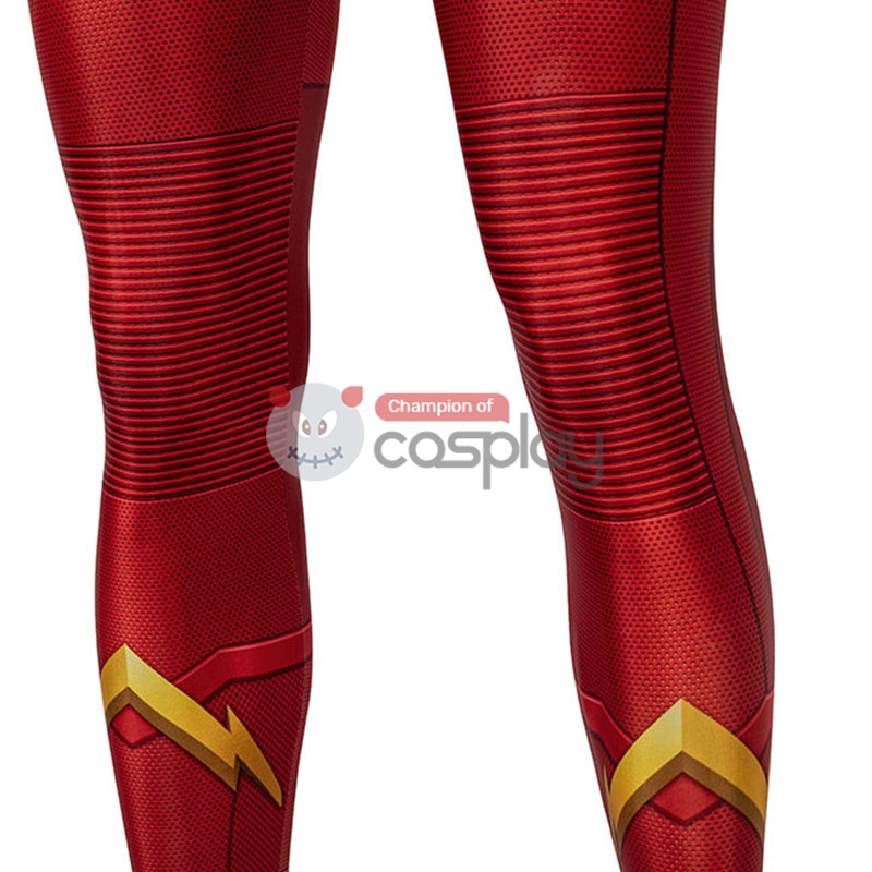 Barry Allen Red Bodysuit Halloween Cosplay Costume