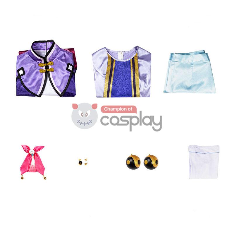 Genshin Impact Cosplay Suit Qiqi Costume Top Level