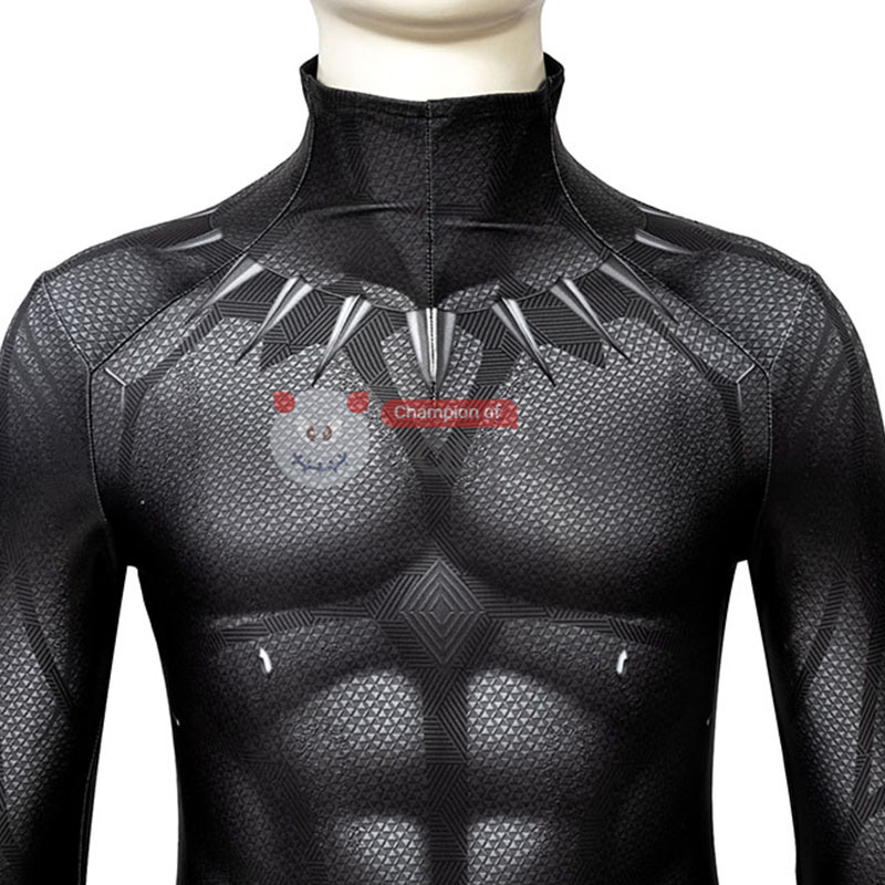 Black Panther Cosplay Costume T'Challa Jumpsuit for Kids