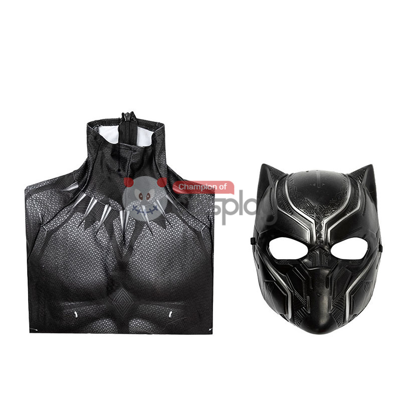 Black Panther Cosplay Costume T'Challa Jumpsuit for Kids