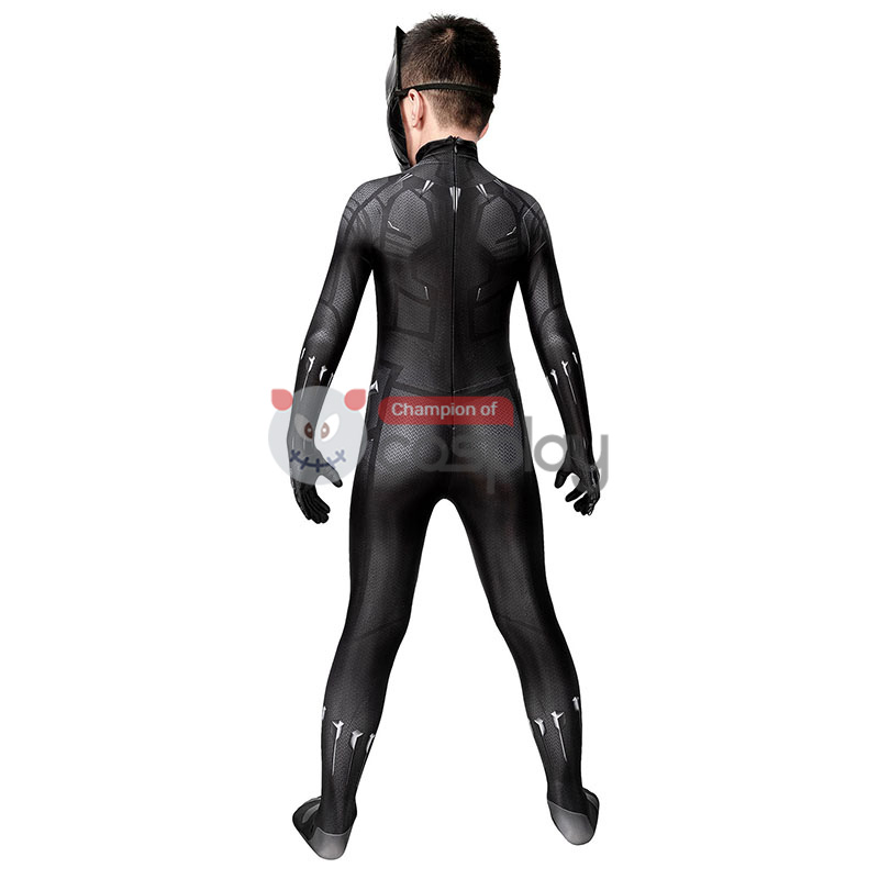 Black Panther Cosplay Costume T'Challa Jumpsuit for Kids